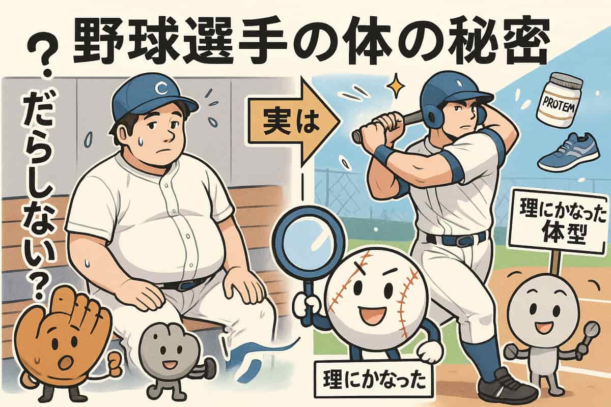 野球選手のだらしない体に見える理由と実は理にかなった体型の秘密